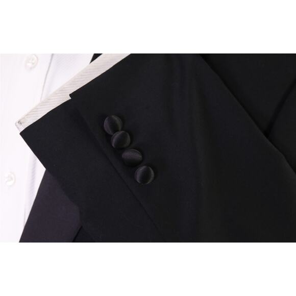 Calvin Klein Black Formal Tuxedo Blazer Jacket Wool 38R - Picture 6 of 9